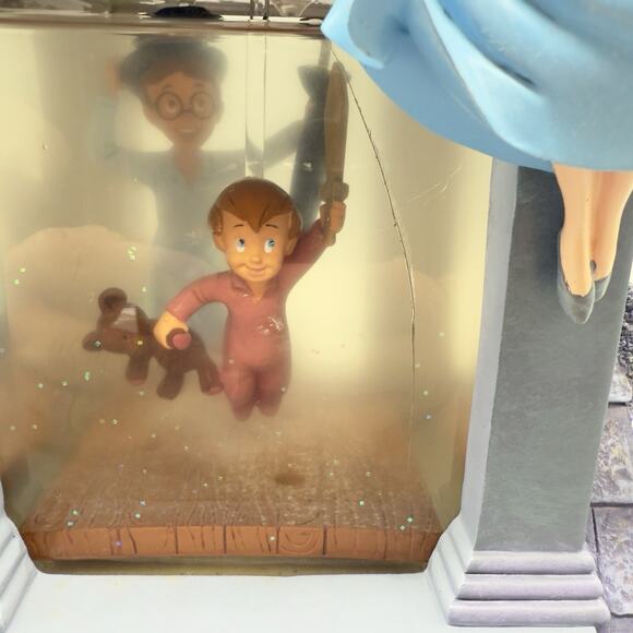 Disney Peter Pan You Can Fly Darling House Snow Globe Music Lights Read - Picture 2 of 8